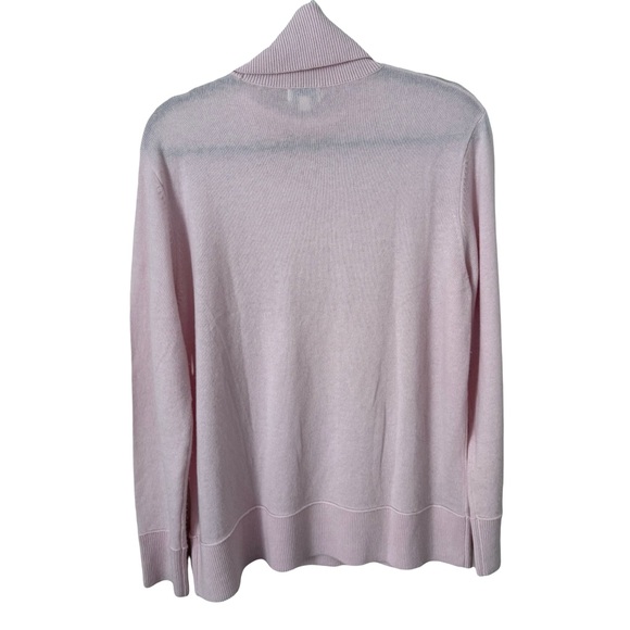 Bleu Gray Wool Cashmere Pink Classic Minimalist Turtleneck Sweater Medium‎ - Picture 2 of 5